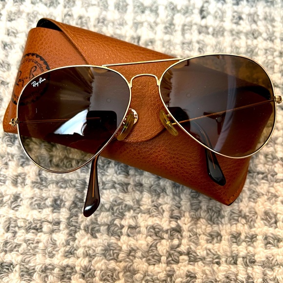 Ray-Ban Aviator Brown/Gold Gradient - Picture 1 of 5